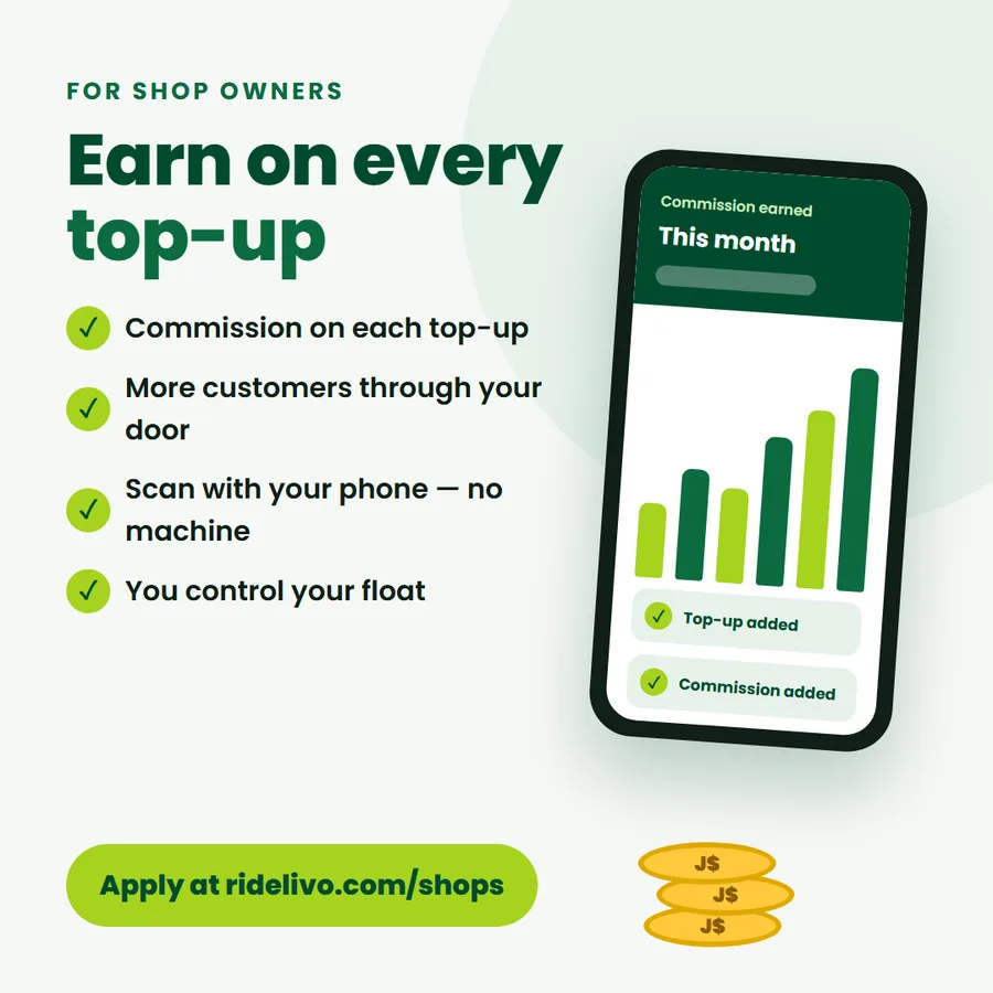 Earn on every top-up: commission on each top-up, more customers, scan with your phone, you control your float. A phone shows commission earned this month